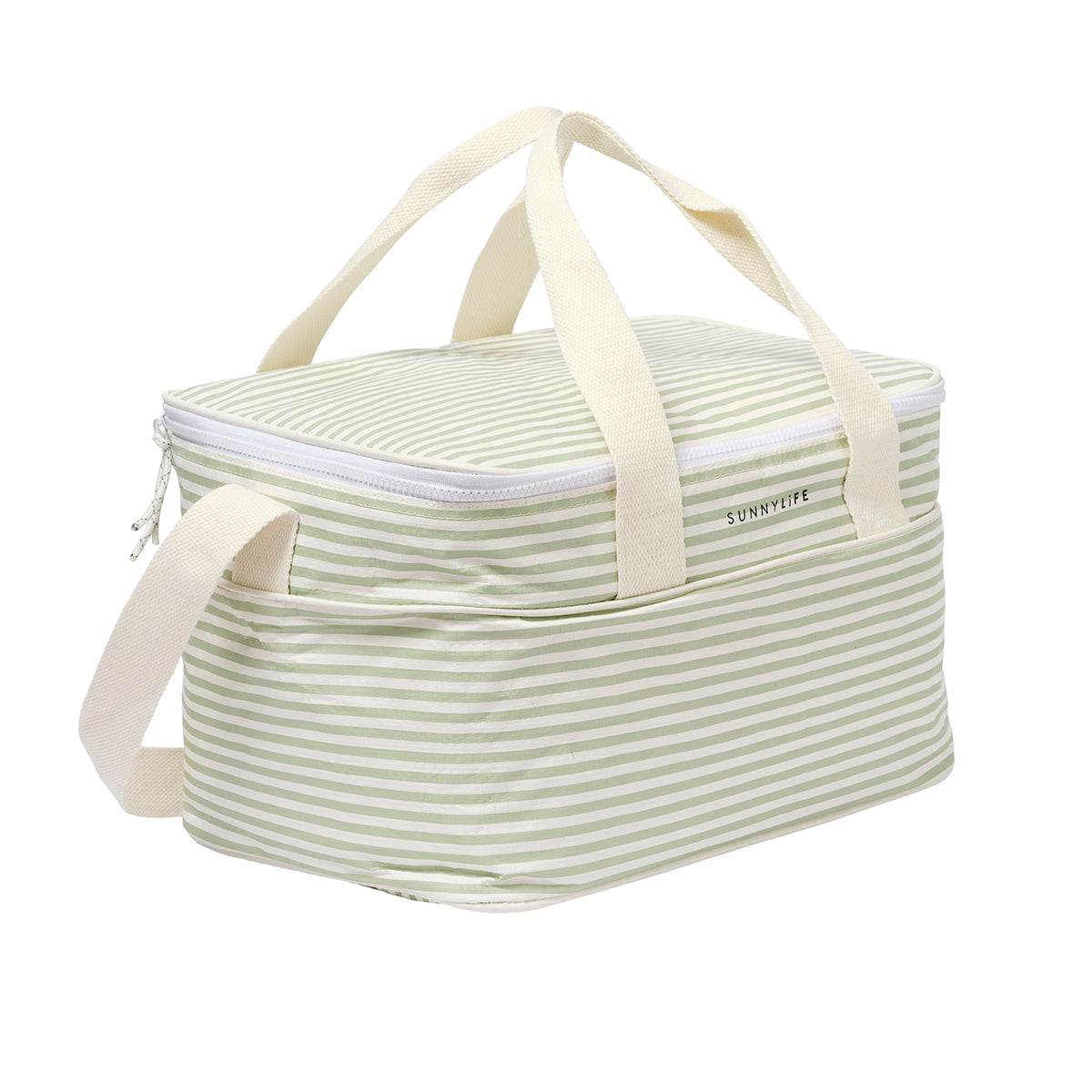 Light Cooler Bag Sea Sage Stripe