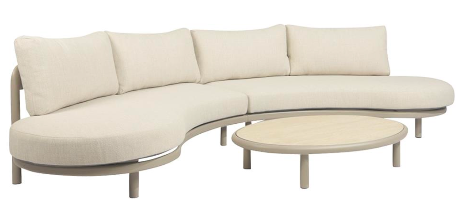 3PC Bean Outdoor Sofa Set with Coffee Table