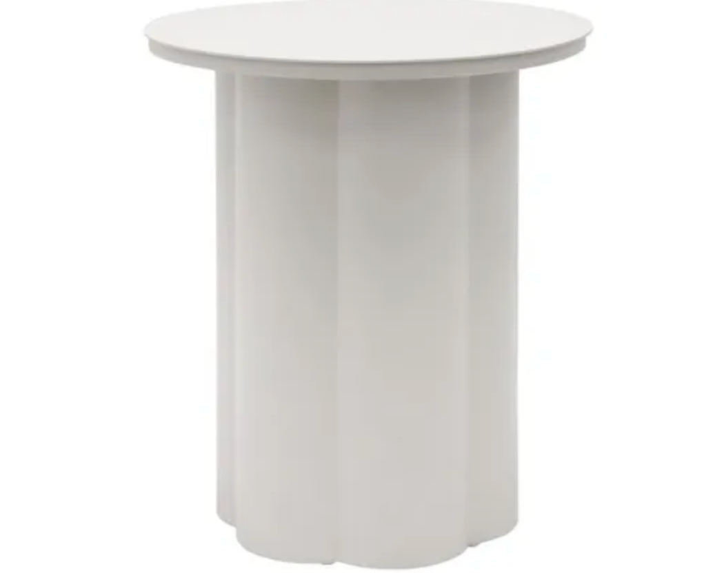 CABRERA ALUMINIUM SIDE TABLE - WHITE