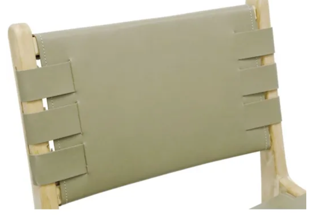 SKATA BAR STOOL IN BLEACH WOOD - SAGE GREEN