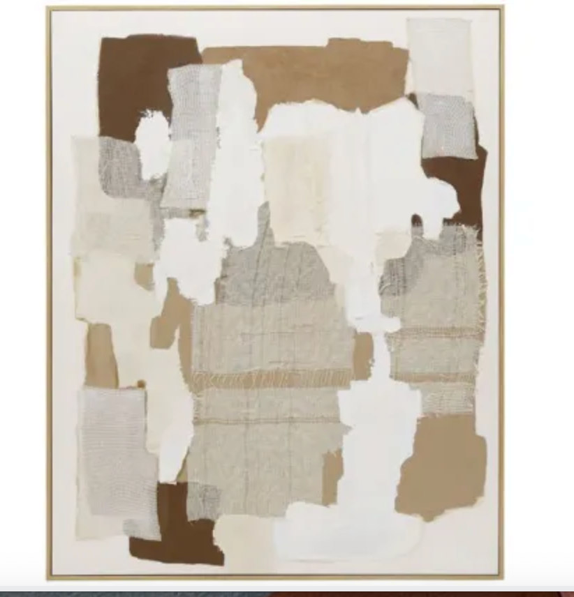 OCRE A HAND PAINTED FRAMED CANVAS