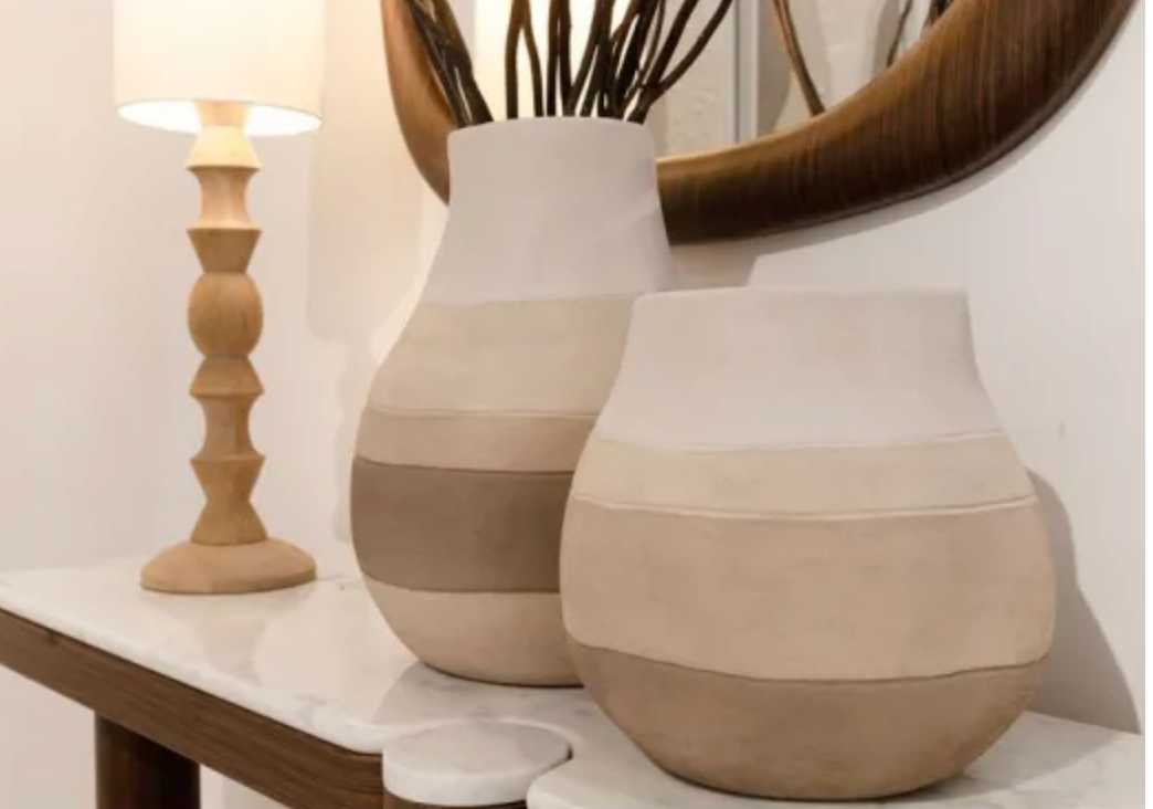 SAHARA STONEWARE VASES - EARTH TONES