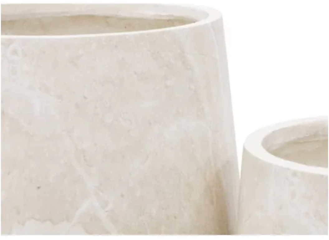 Bower Set of 3 - Travertine Planters
