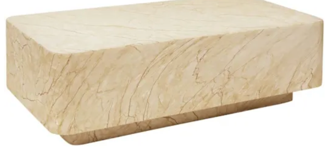Blanco Coffee Table - Amber Marble