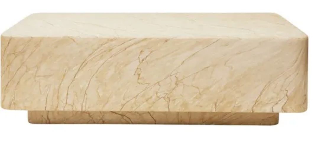 Blanco Coffee Table - Amber Marble