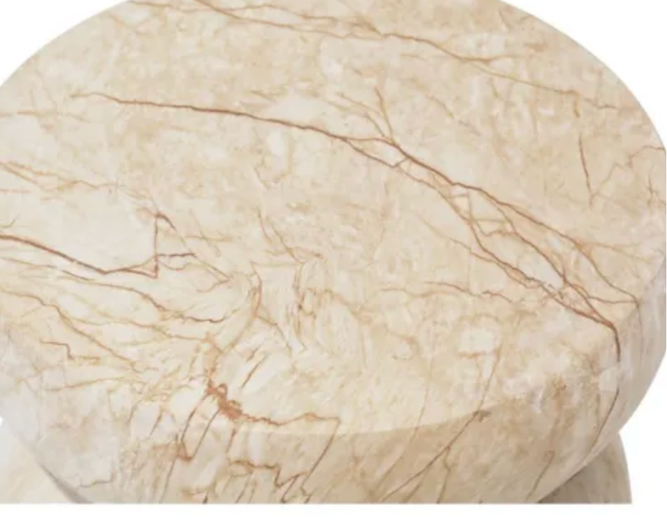 Blanco Side Table - Amber Marble