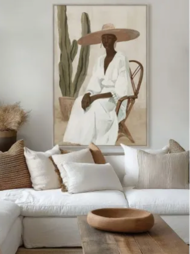 CALOS FRAMED CANVAS - WOOD LOOK