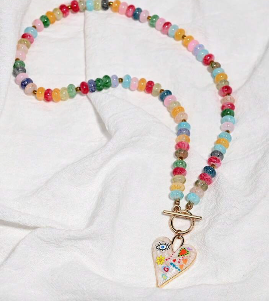 Heart Beaded Necklace