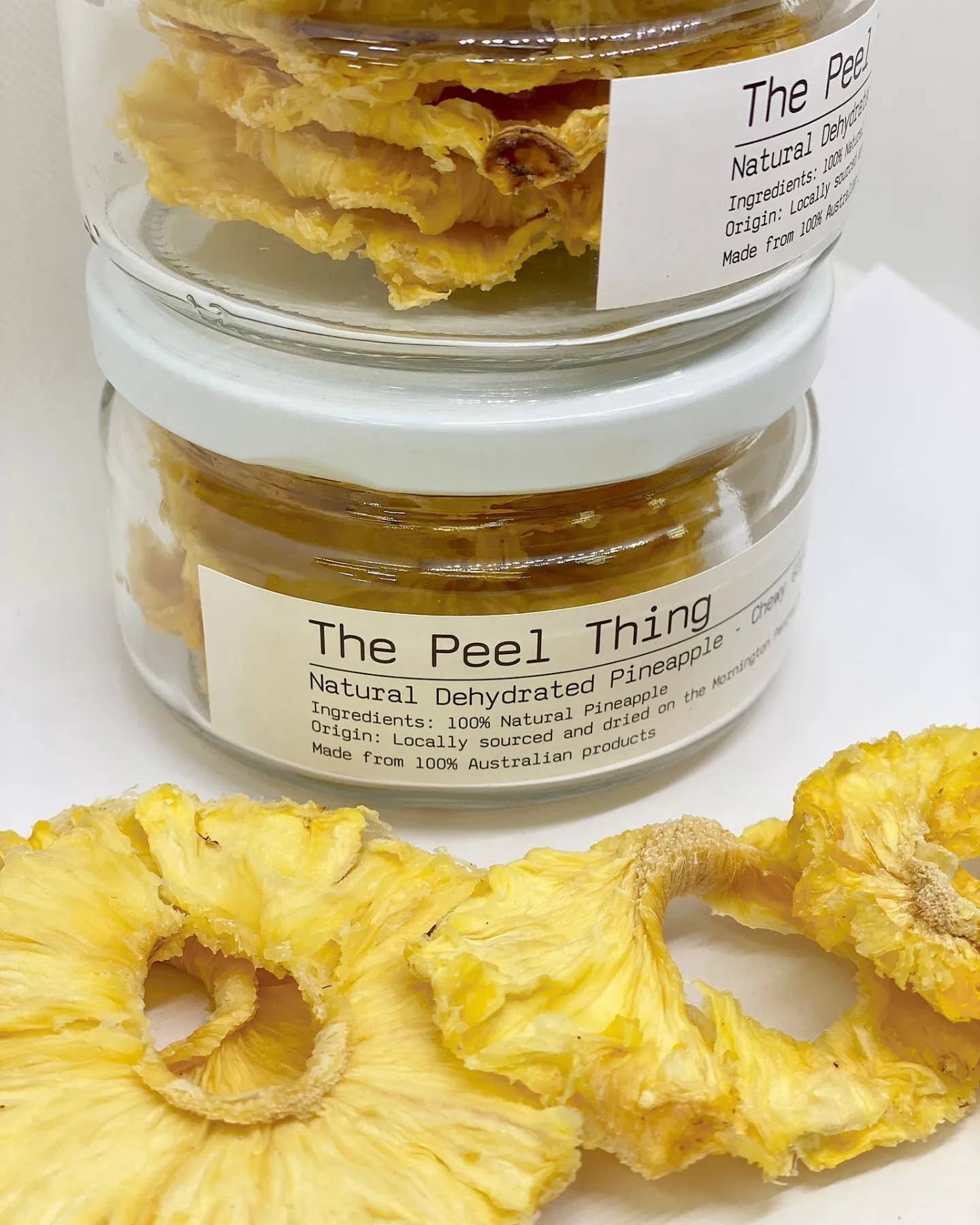 Gift Size - Natural Dehydrated Pineapple Pieces - 30gm Jar