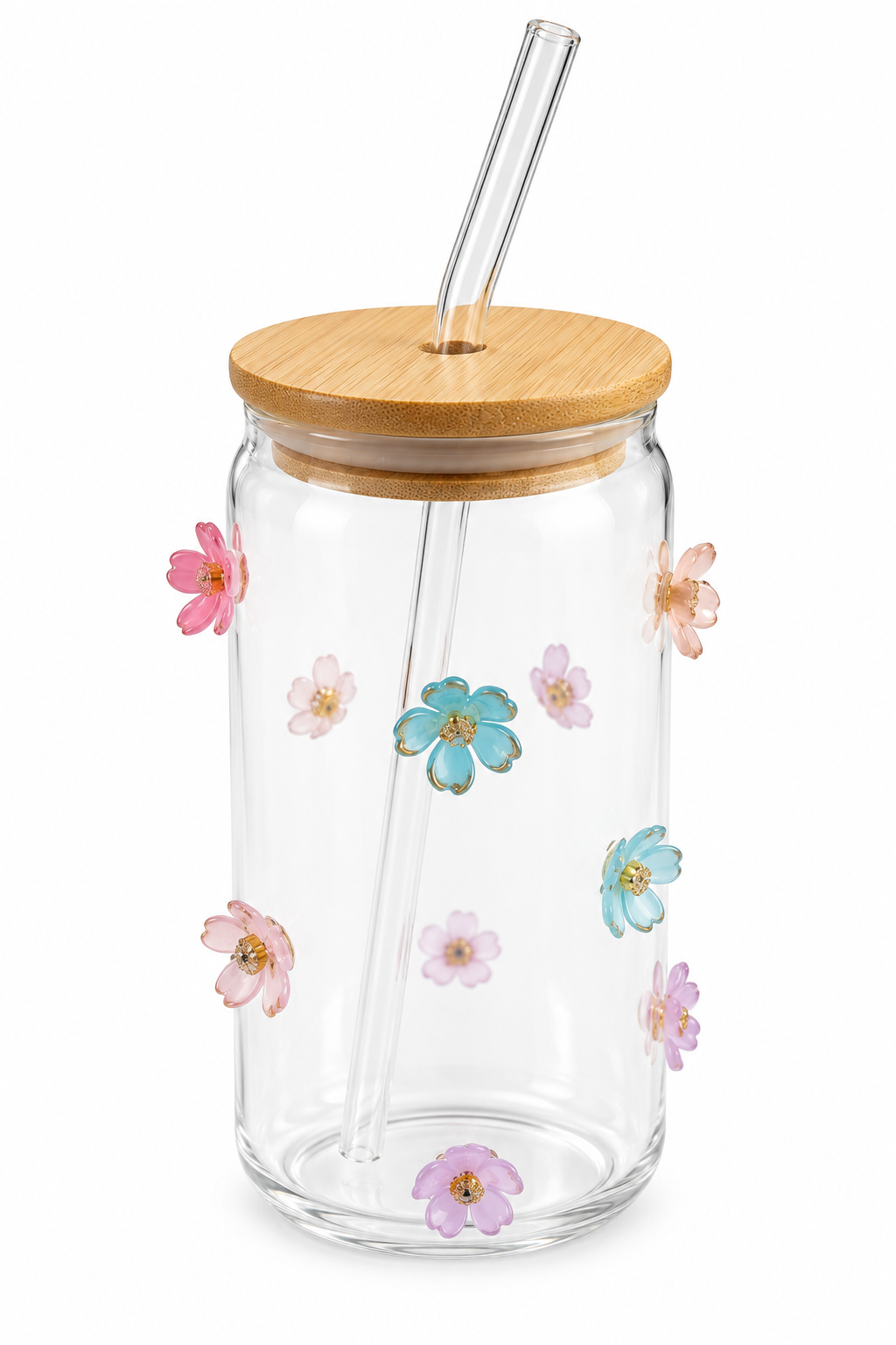 Flower Glass Tumbler
