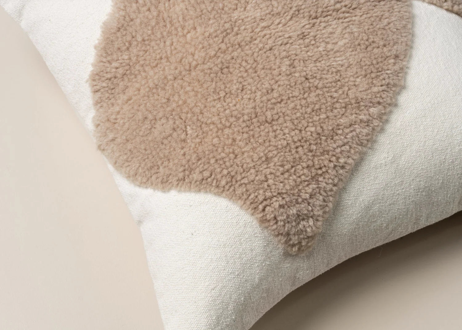 Abstract Square Cushion | Ecru