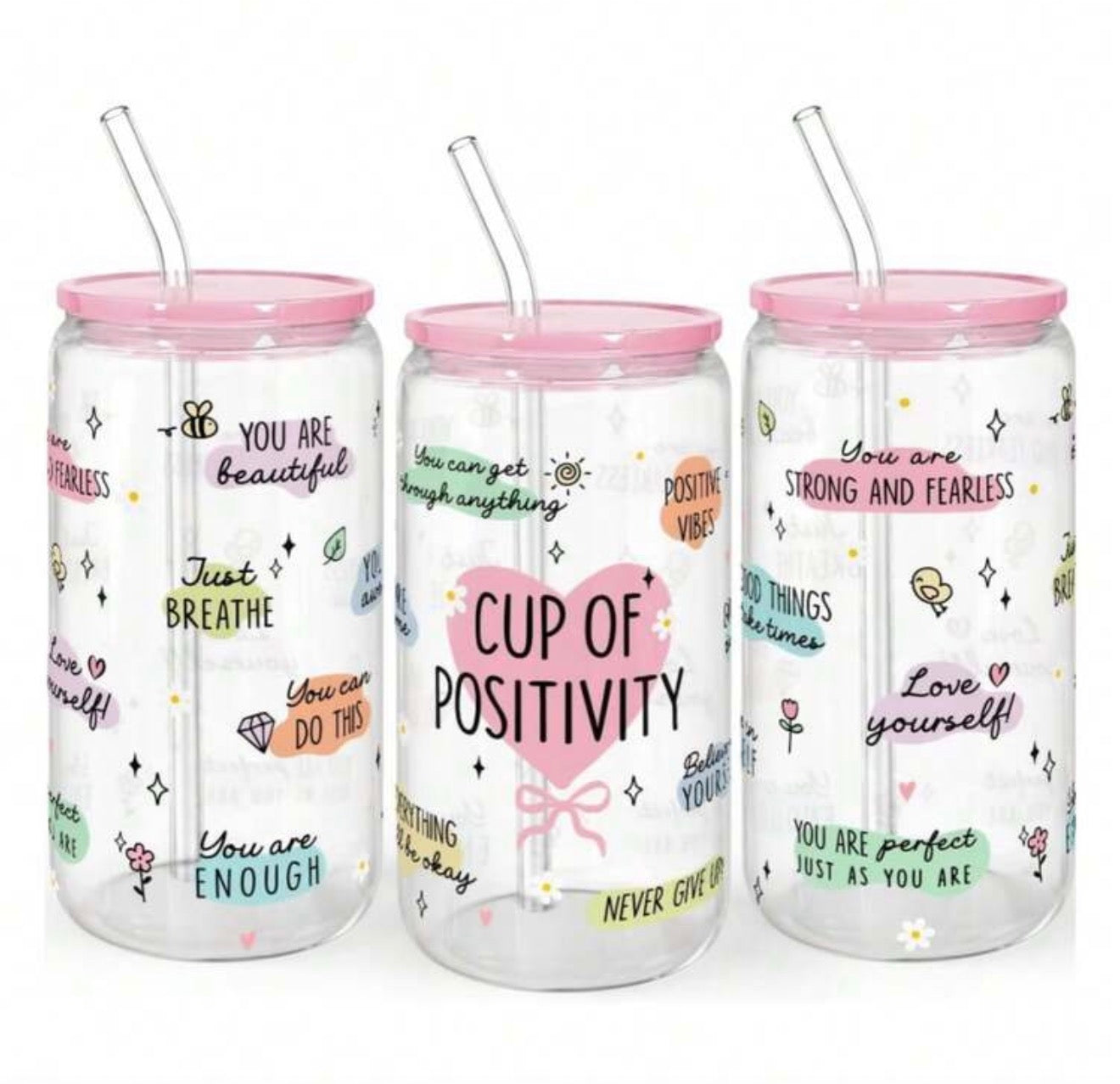 Decor Glass Straw Tumbler