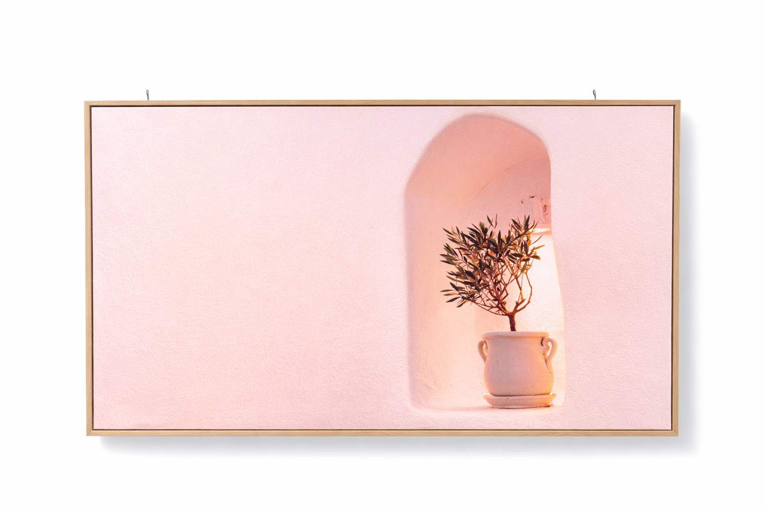 AEGEAN PEACE FRAMED CANVAS PRINT - OAK