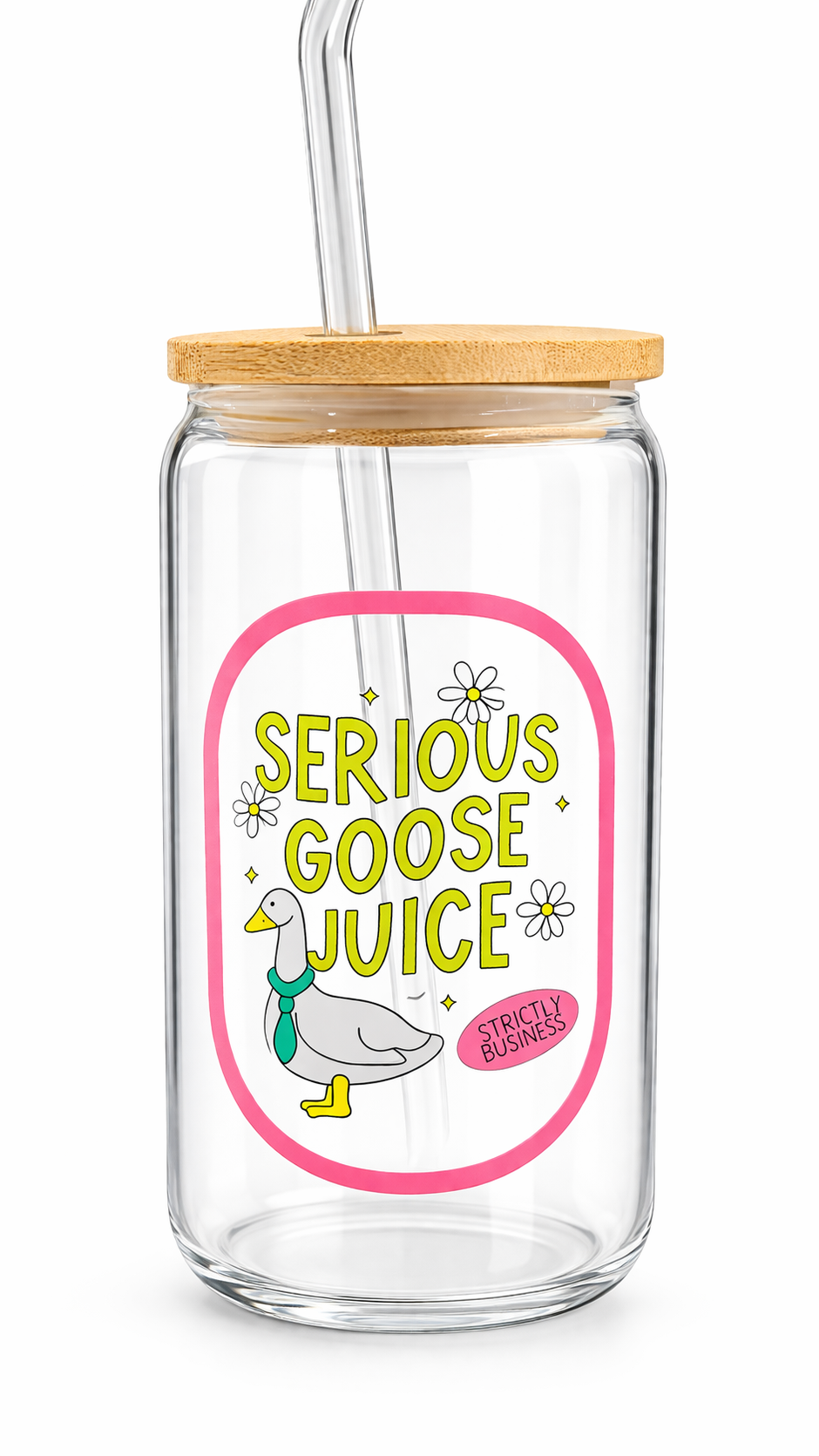 Decor Glass Straw Tumbler