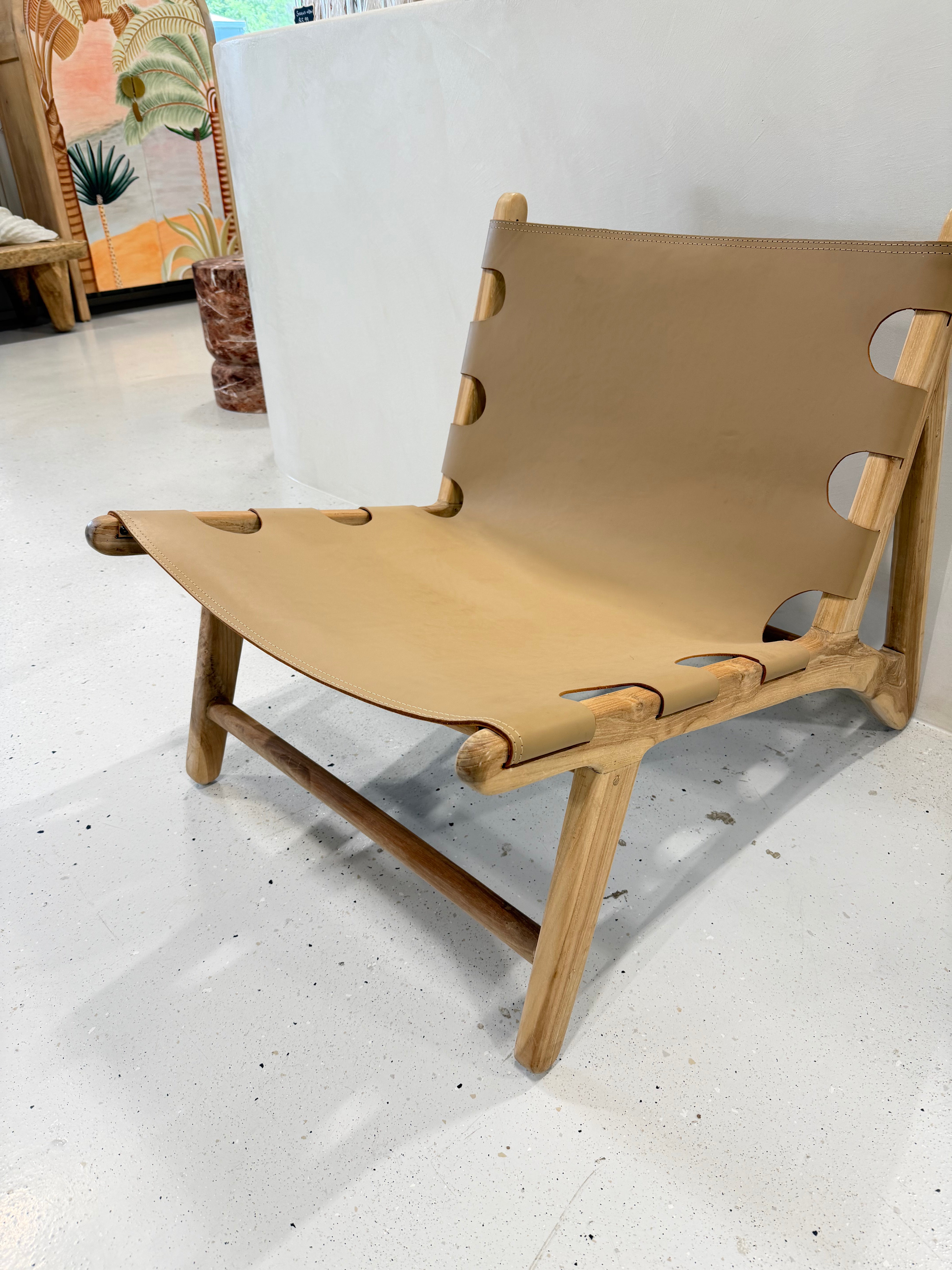 Alana blush leather occasional chair