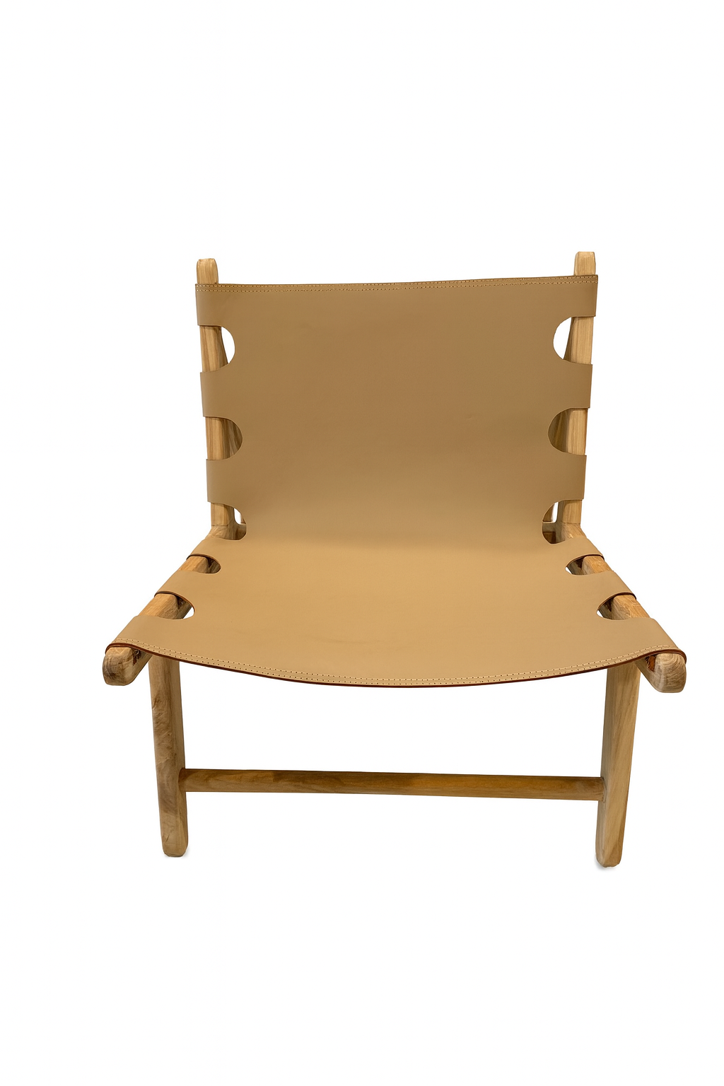 Alana blush leather occasional chair