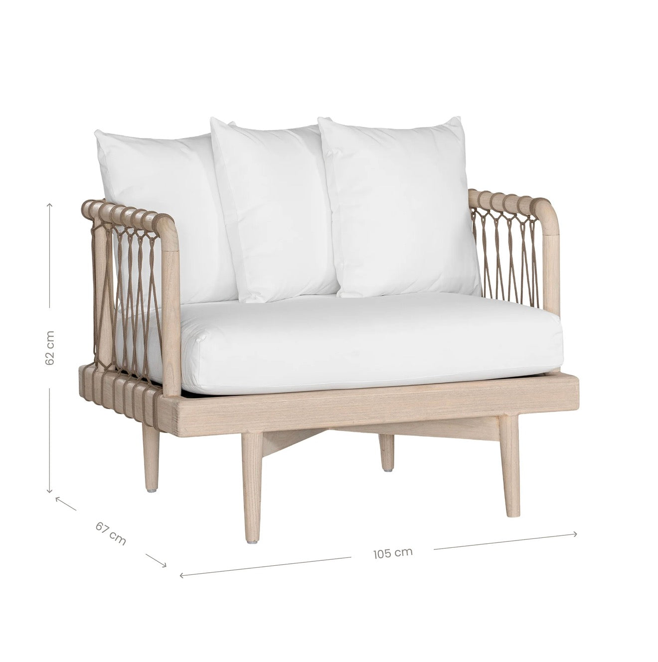 Tamala Teak Outdoor Single Sofa