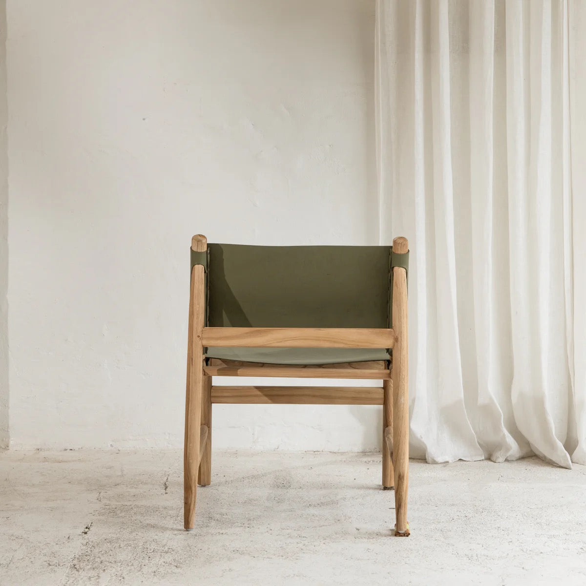 Zadie Leather & Teak Chair