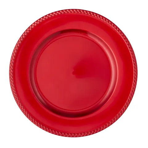 Christmas Charger Plate - Red