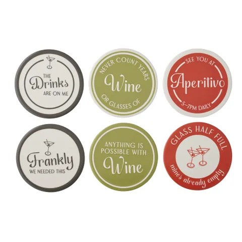 Social Ceramic Coasters - Assorted