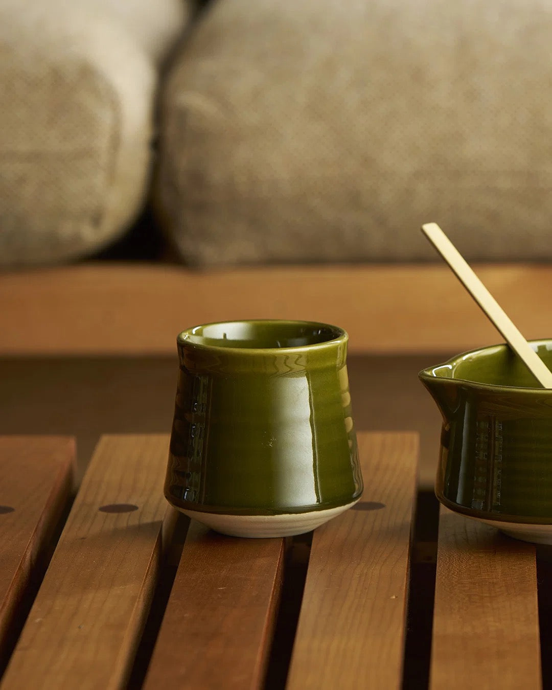 2pc Matcha Latte Mug Set in Matcha
