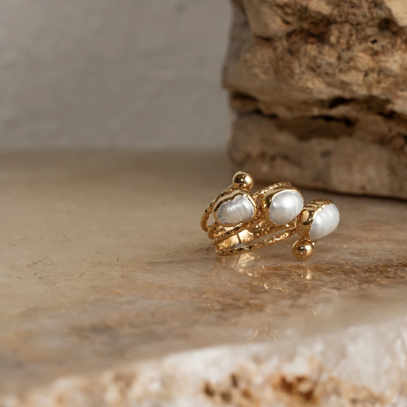 Xina Trio Pearl Ring