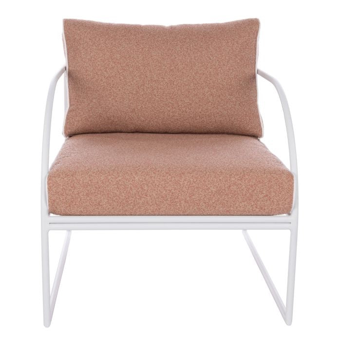 REEVE OUTDOOR ARM CHAIR PINK & WHITE
