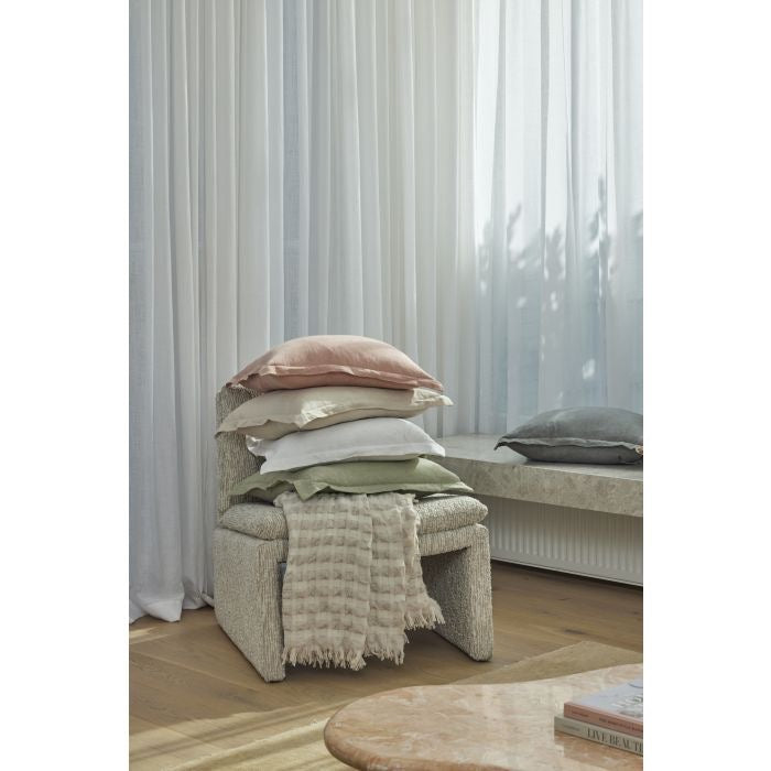 RIDGE WAFFLE THROW IVORY