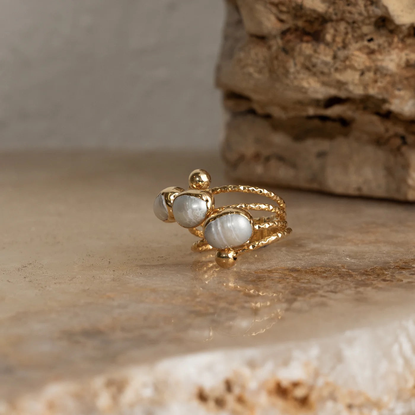 Xina Trio Pearl Ring
