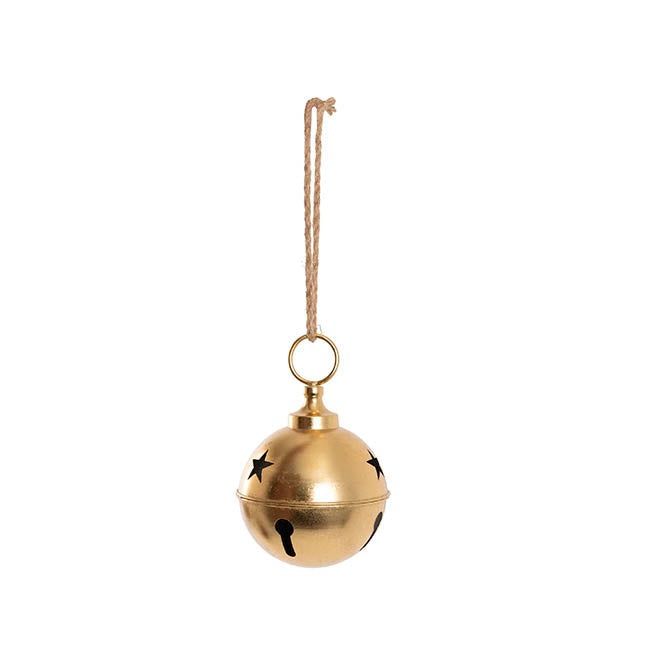 Hanging Christmas Star Bells Gold