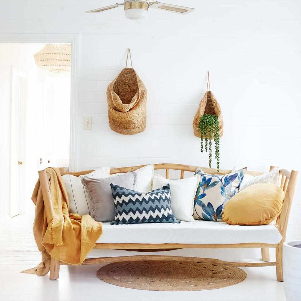 Artisan Handwoven Hanging Sacks - Natural Jute