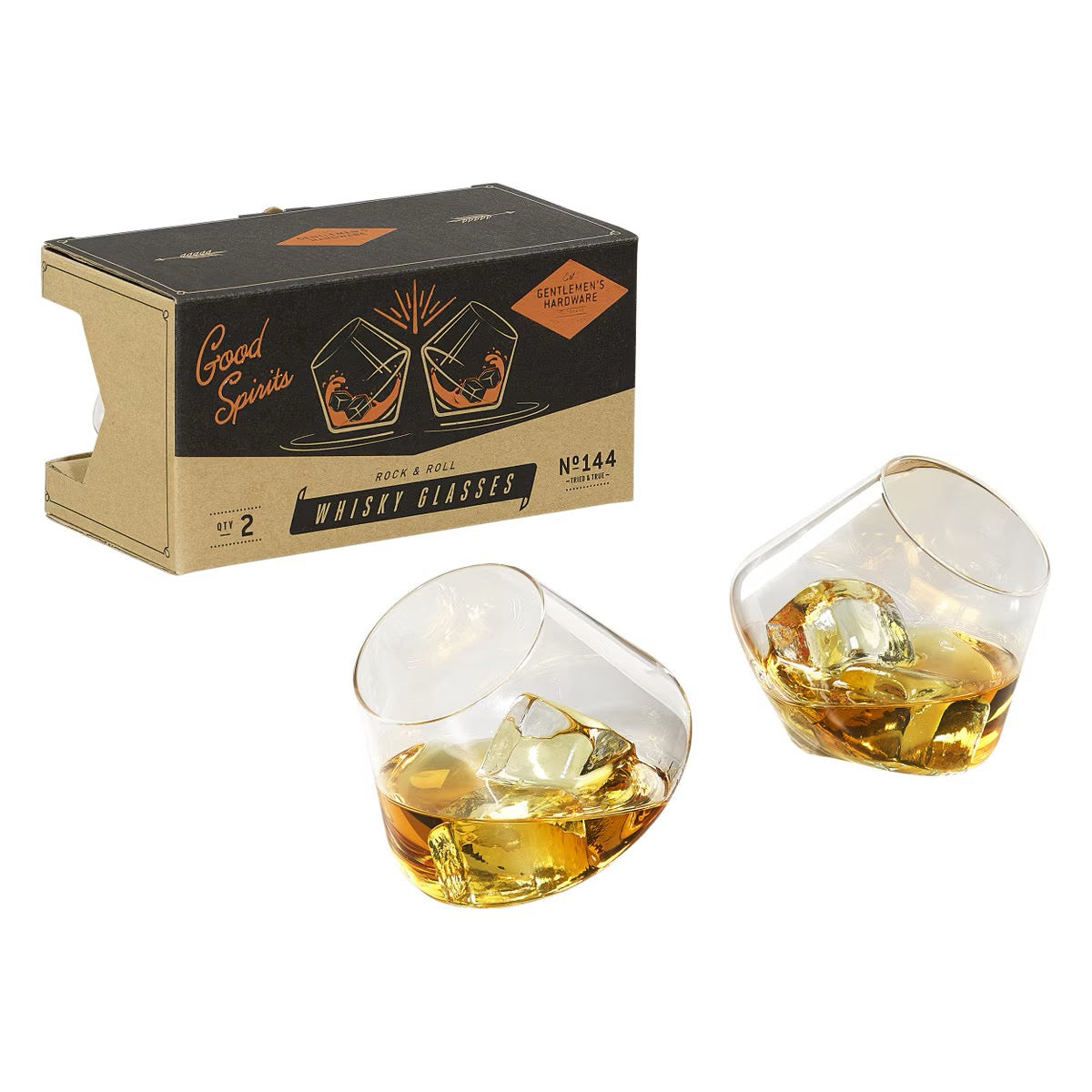 Rocking Whisky Glasses, Set Of 2