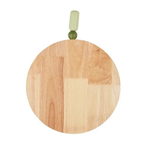 Pisces Round Wood Board - Olive