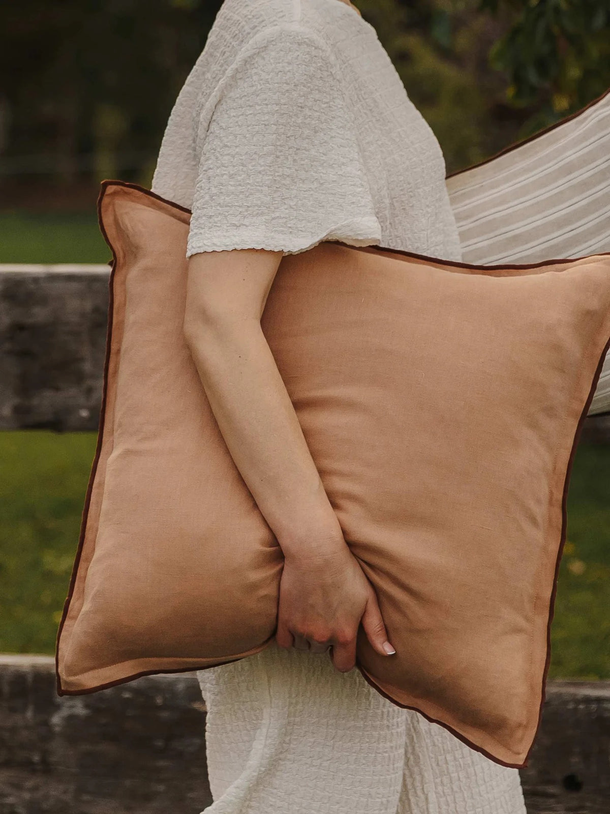 Harlow Linen Cushion Macchiato