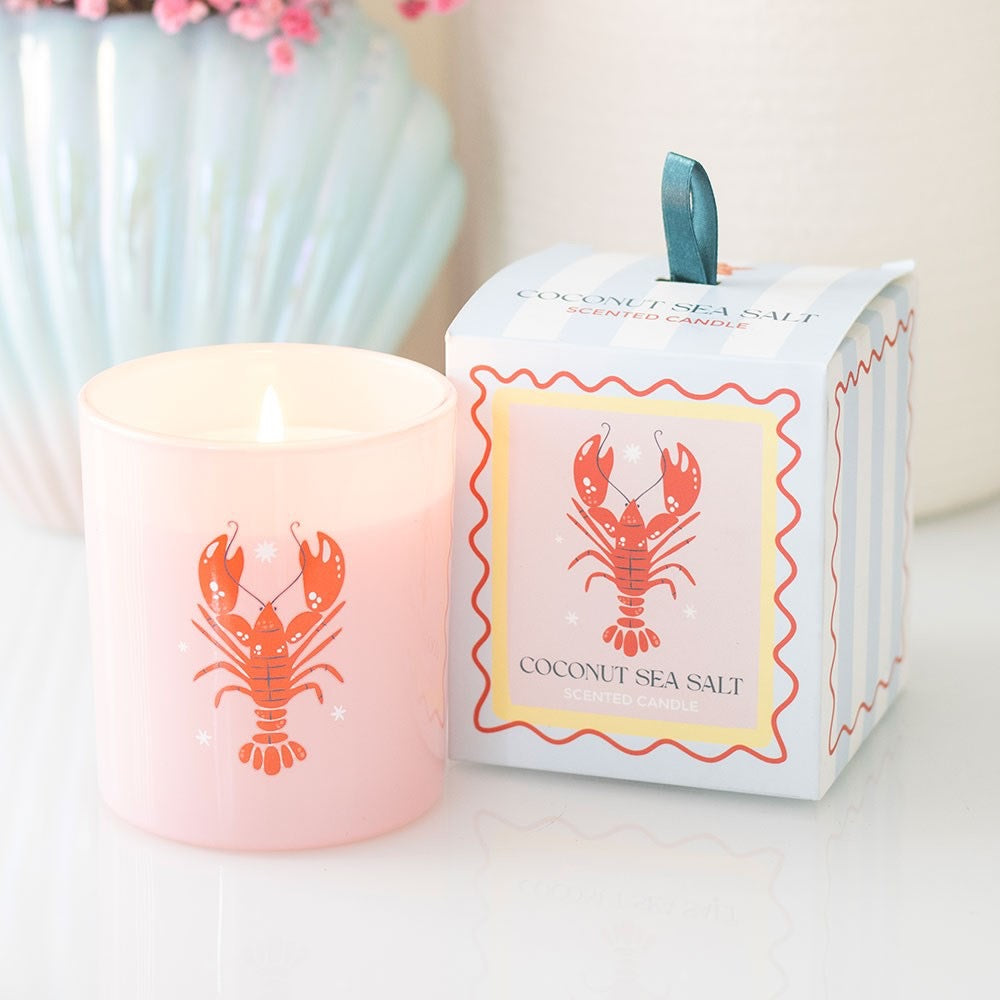 Coconut Sea Salt Scented Glass Candle