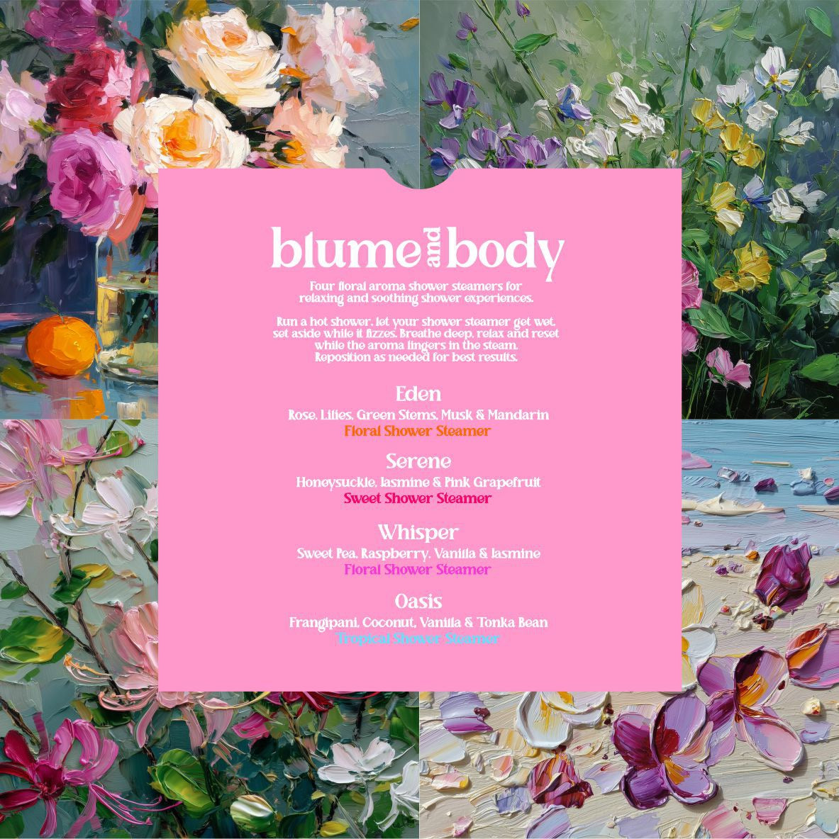 FLORAL Shower Steamer Four Pack