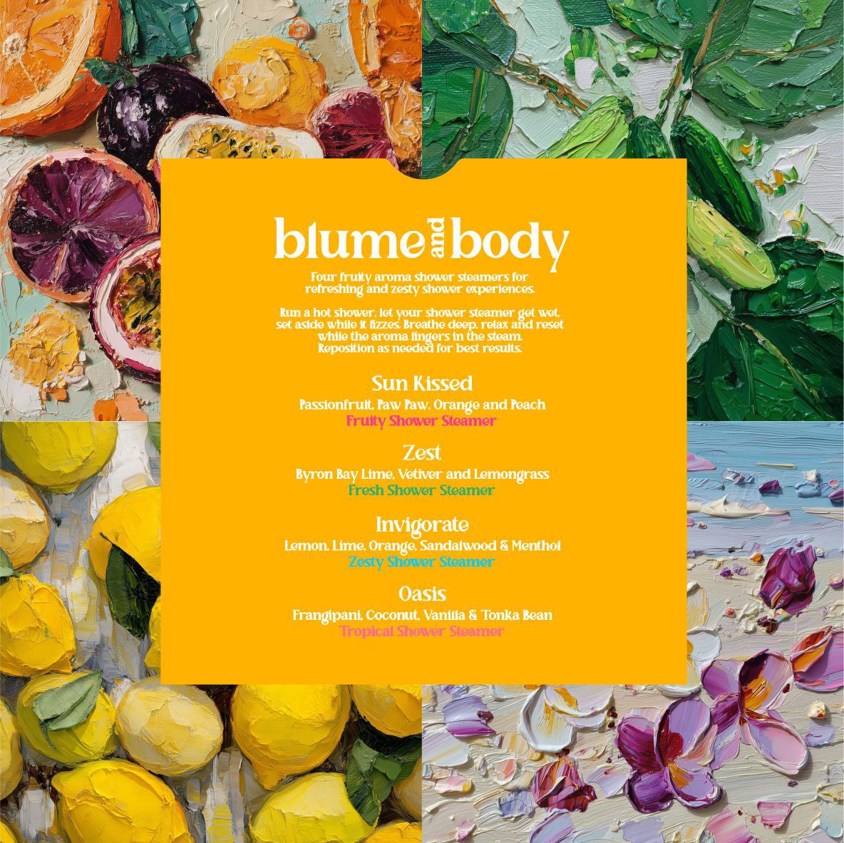 FRUITY Shower Steamer Four Pack