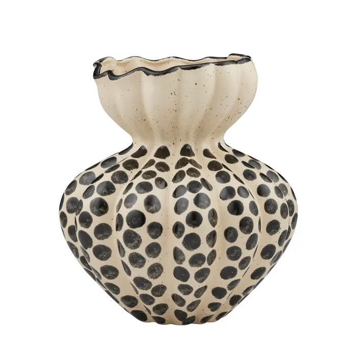 Raven Vase - Ivory/Black
