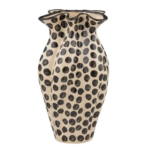 Raven Vase- Ivory/Black