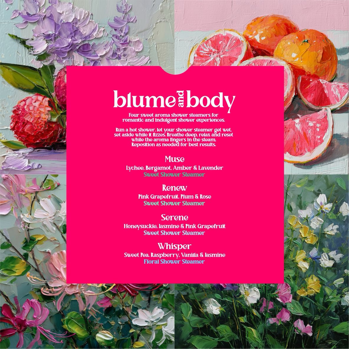 SWEET Shower Steamer Four Pack