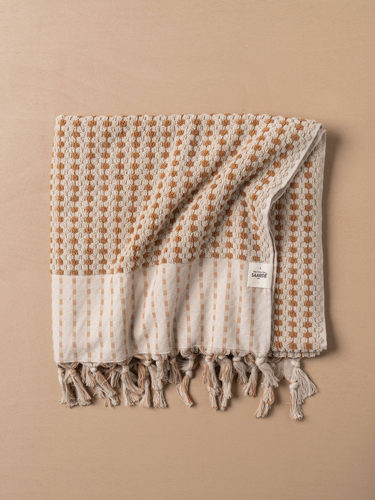 Chickpea Bath Sheet Collection | Stone/Terracotta