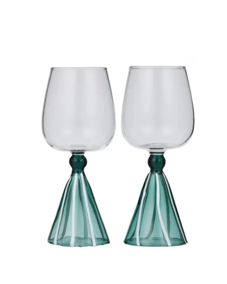 Ragni Teal Wine Glass