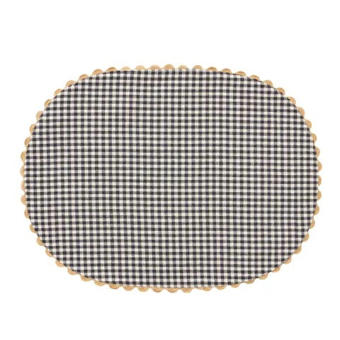 Margot Cotton Placemat - Ivory/Black