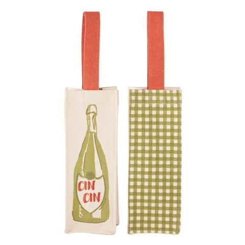 CIN CIN COTTON BOTTLE BAG - OLIVE