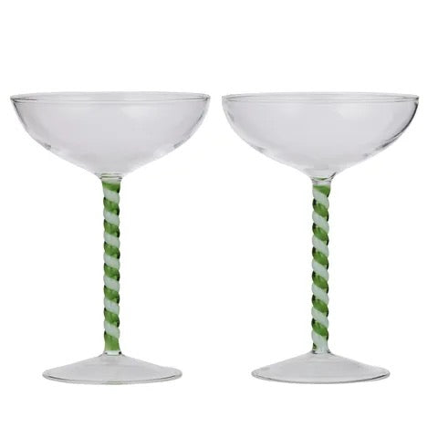 Swirl Coupe Glass - Set 2