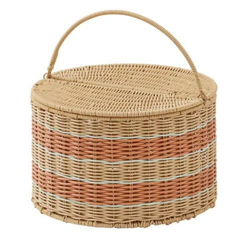 SHACK PICNIC BASKET - SKY/ORANGE