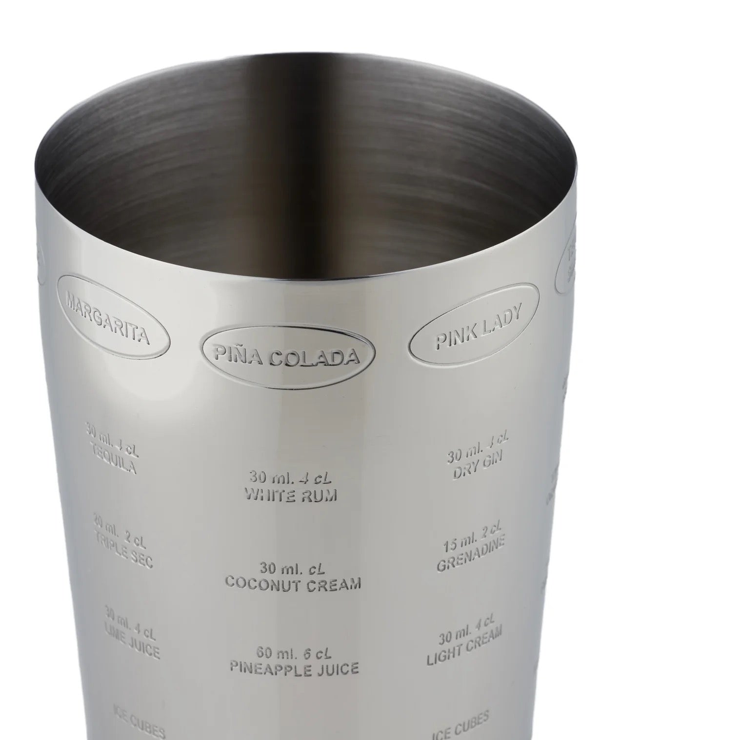 Academy Wesley Stainless Steel Recipe Cocktail Shaker Gold