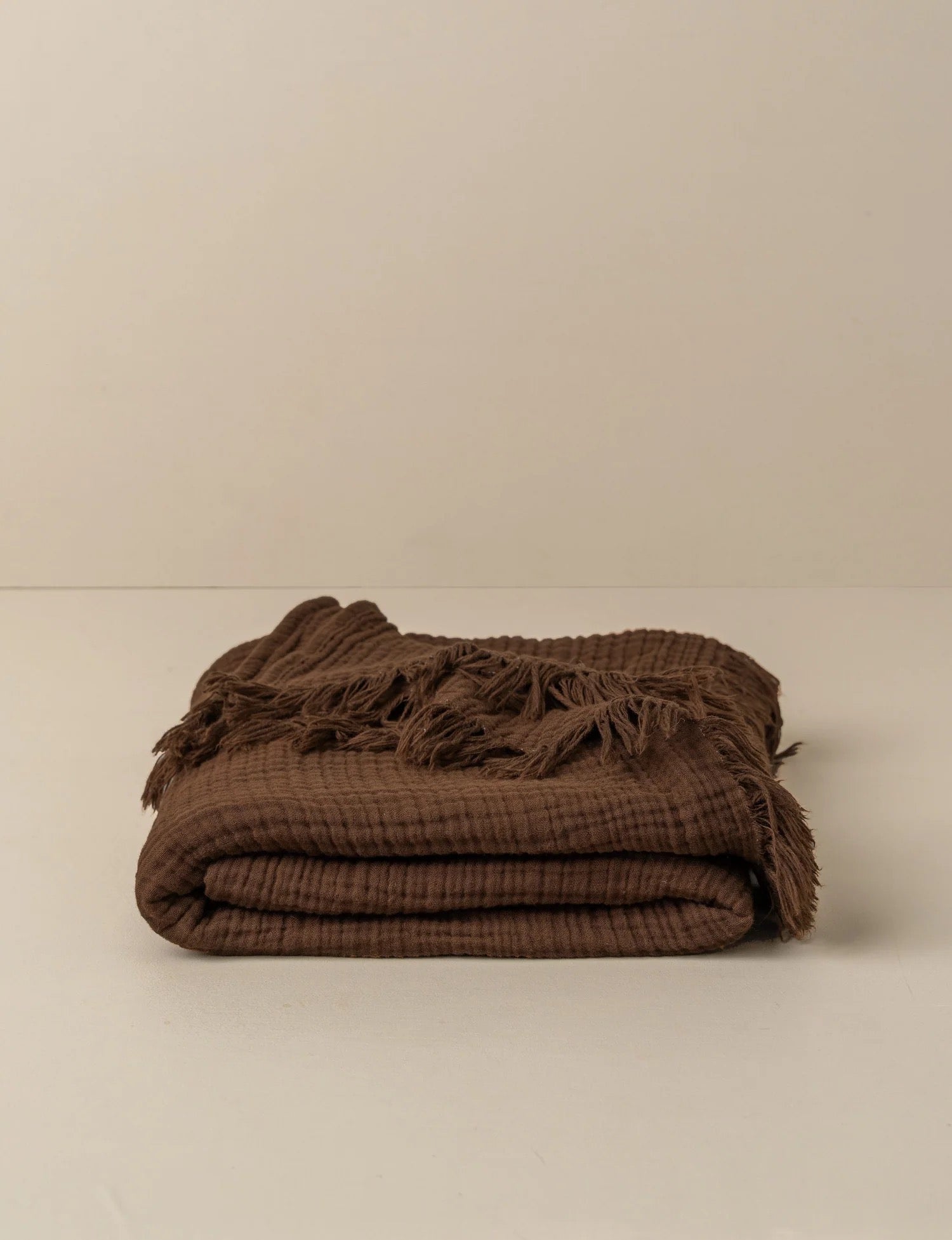 Enes Cotton Throw | Chocolate