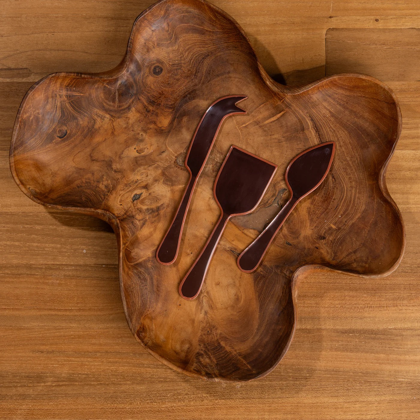 Alder Cheese Knife Set - Hazelnut