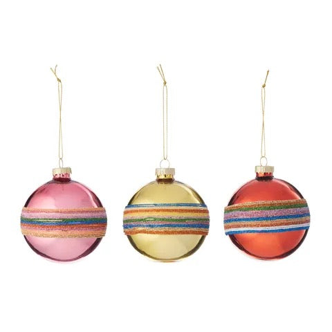 RAINBOW WRAP BAUBLE GLASS